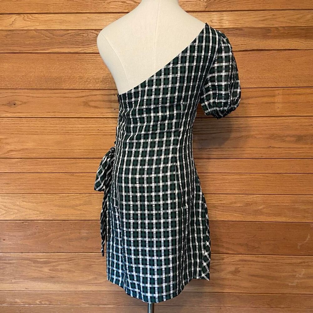 Tularosa Skylar plaid one shoulder mini dress - Picture 6 of 8